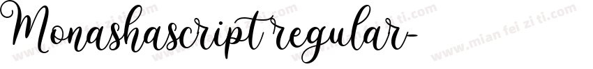 Monashascript regular字体转换